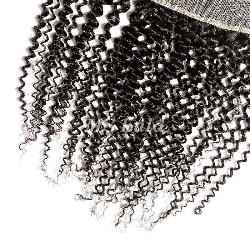 Virgin Human Hair Kinky Curly 13x4 13x6 Transparent Lace Frontal - 图片 7
